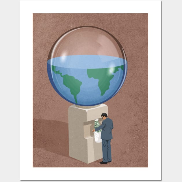 Earth Dispenser Wall Art by John Holcroft